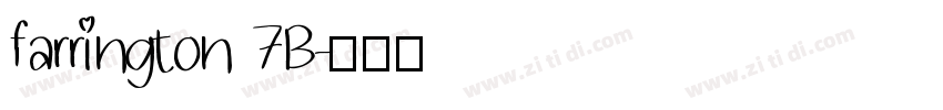 farrington 7B字体转换